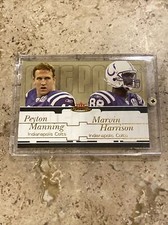 Rare Gold 7/10 - 2003 Fleer Mystique Awe Pairs Peyton Manning  /Marvin Harrison