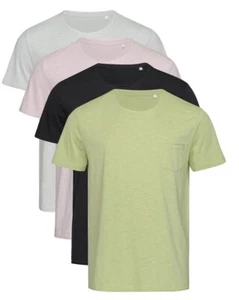 Stedman Bequeme Passform Übergröße Noppe Baumwolle Rundhals Taschen T-Shirt - Bild 1 von 7