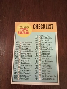 1963 Topps #362 Checklist (6th Series) (Variation) (NRMT) - Picture 1 of 2