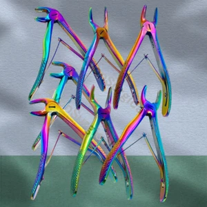 Cildren Teeth Extracting Pliers Pediatric Forceps For Upper & Lower Molars-7Pcs - Picture 1 of 8