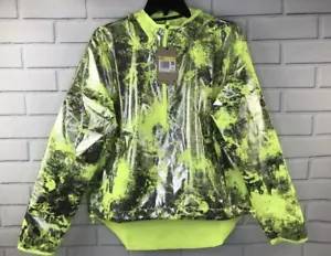 $100 Nike Air Women Sz M Running Pullover Jacket DJ8642-702 Volt Neon Green (A9) - Picture 1 of 6