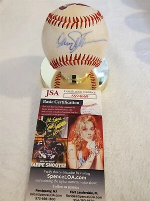 DAVEY JOHNSON signed logo baseball JSA COA METS NATIONALS ORIOLES - Image 1 of 4