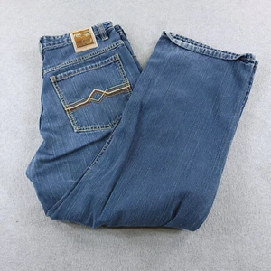 Paco Jeans Men 33X30 Blue Denim Baggy Wide Leg Loose Medium Wash Utility Cotton - Picture 1 of 14