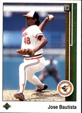 1989 Upper Deck Baltimore Orioles Baseball Card #574 Jose Bautista Rookie