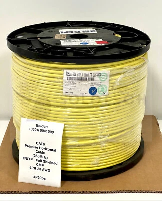 Cable horizontal Belden 1352A CAT6 (250 MHz) F/UTP, CMP, 4PR 23 AWG - #P29ps Foto 1 de 4
