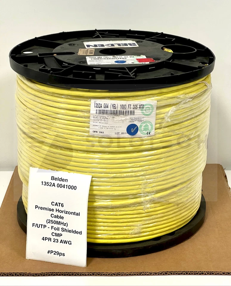Cable horizontal Belden 1352A CAT6 (250 MHz) F/UTP, CMP, 4PR 23 AWG - #P29ps Foto 1 de 4