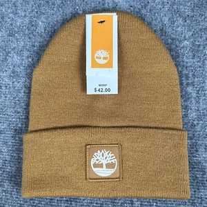 Timberland Beanie Men’s Womens Unisex One Size Brown Cuffed Winter Hat Cap Toque - Picture 1 of 6