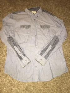 Ecko Unlimited Blue Long Sleeve Button Up Down Size XL Vintage - Picture 1 of 12