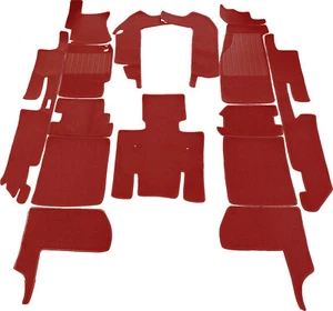Juego de alfombras para Maserati Quattroporte Serie 1 de 1964-1971 terciopelo rojo oscuro - Imagen 1 de 1