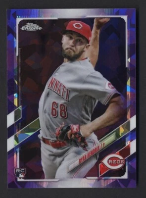 2021 Topps Update Ryan Hendrix #/10 RC Rookie Card US37 Sapphire Purple Ice Reds - Image 1 of 2