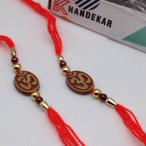 Lot of 2 Om Design Red Thread Rakhi Bracelet India