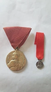Königreich Jugoslawien Medaille und Miniatur Miloš Obilić für Mut - Silber - Bild 1 von 6