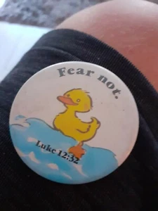 Insignia religiosa vintage de Fear Not Luke 12.32 - Imagen 1 de 2