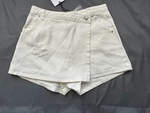 Grey Lab Distressed White Skort Small New With Tags - Picture 1 of 11