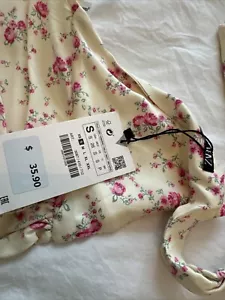 Zara Women’s Small Tie Halter Top. Selling Skirt To Match Also In My Store BNWT - Picture 1 of 3