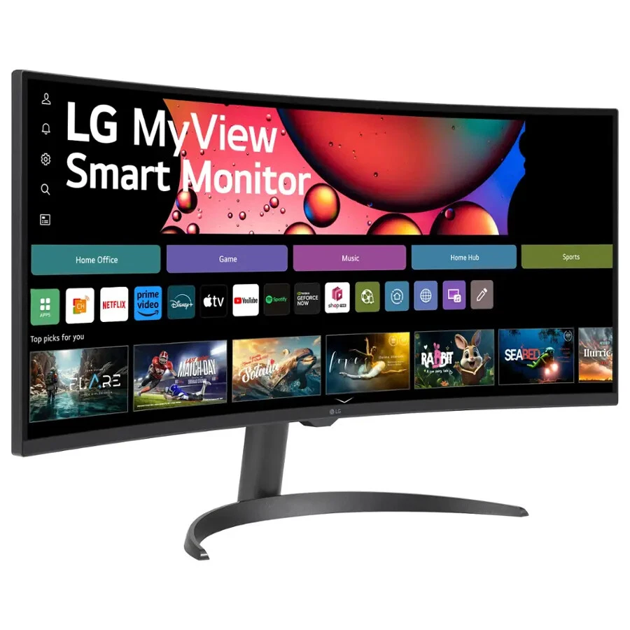 LG 34WQ60C B 34 Inch Curved UltraWide QHD IPS HDR 10 Black Monitor - Used - Image 1 of 1