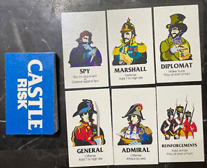 Game Parts Pieces Risk & Castle Risk 48 Blue Cards Complete Set