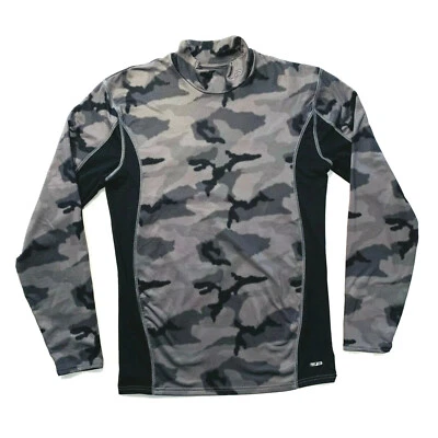 Champion Duo Dry Camo Fitted Compression Top Stretch Lined Turtleneck Gray XL - Image 1 of 4