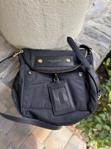 NEW Marc Jacobs Preppy Natasha Medium Nylon Crossbody Bag, Black - Picture 1 of 3