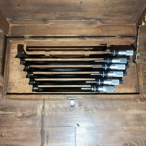 Juego de micrómetros exteriores Starrett 436 6"-12" husillos de bloqueo en caja original - Imagen 1 de 9