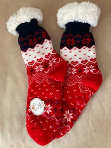 Calze da donna in ABS da capanna natalizie rosse fantasia borchie morbide taglia 39 - Foto 1 di 6