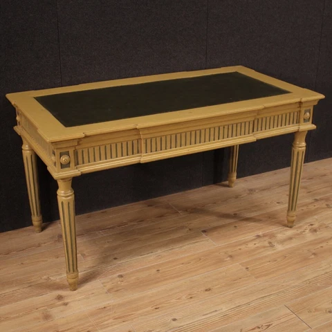 Writing desk table in antique style Louis XVI furniture in painted wood 900 Cover