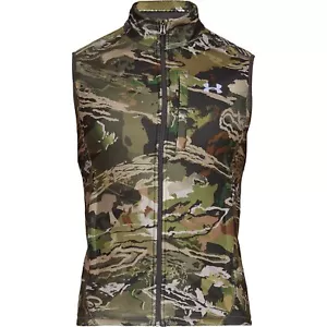 Under Armour Cold Gear Hunting Zephyr Fleece Vest Forest Camo 1316864-940 Size S - Picture 1 of 2