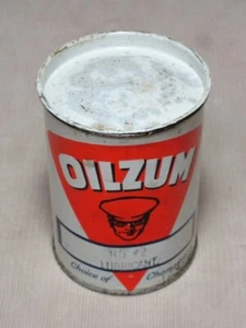 OILZUM MAN 1 lb. HD#2 Schmierfett Metall Öl Dose selten fast voll 50er Jahre Ära - Bild 1 von 11