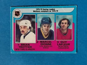 1979-80 O-PEE-CHEE #3 BRIAN TROTTIER MARCEL DIONNE GUY LaFLEUR SCORING EX EX-MT - Picture 1 of 2