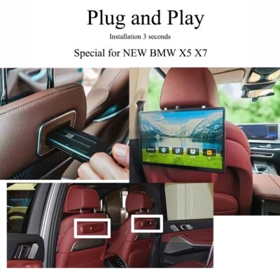 Plug and Play Rear Seat Entertainment System For BMW X7 2025 Headres HDMI Screen - Image 1 of 4