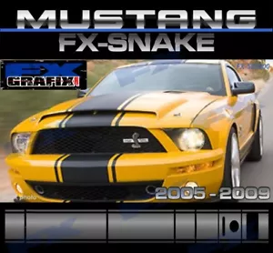 Ford Mustang Exclusive 21" GT 500 Super Snake Style Stripe Kit Dealer Quality - Picture 1 of 5
