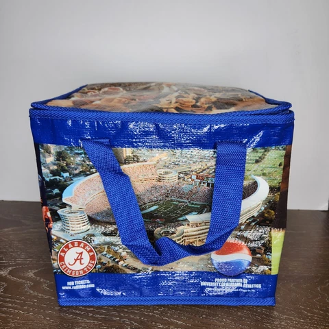 Vintage Alabama Crimson Tide Football Pepsi Insulated Lunch Bag Cooler Cover