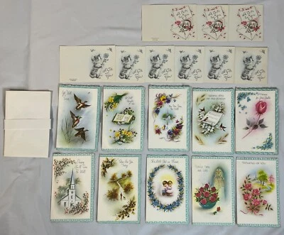 Lote De Colección SIN USAR de 17 Versículos de las Escrituras Get Well Tarjetas de Felicitación y 9 Tarjetas de Regalo Foto 1 de 4