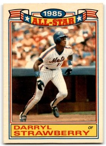 1986 TOPPS GLOSSY ALL-STARS DARRYL STRAWBERRY NEW YORK METS #19