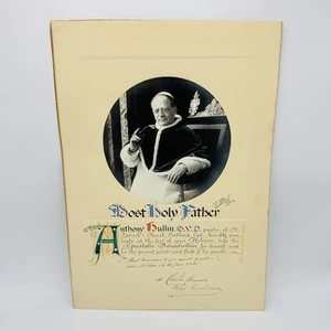1930 Papst Pius XI Apostolischer Segen Foto Antonius - St. Patrick’s Oakland Cali - Bild 1 von 18
