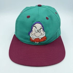 Vintage 90s Disney Snow White and The Seven Dwarfs “Grumpy” Youth Snapback Hat - Picture 1 of 7
