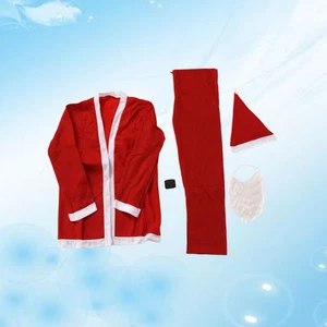 5 Piezas/1 Juego Disfraces de Papá Noel Disfraz de Papá Noel Adulto Hombre Navidad Claus - Imagen 1 de 11