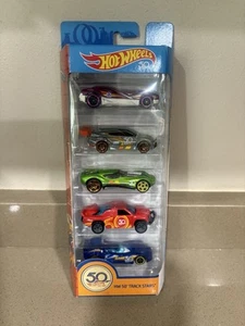 2017 HW 50TH TRACK STARS HOT WHEELS 5 PACK TOY CAR 1/64 GIFT SET - Picture 1 of 6