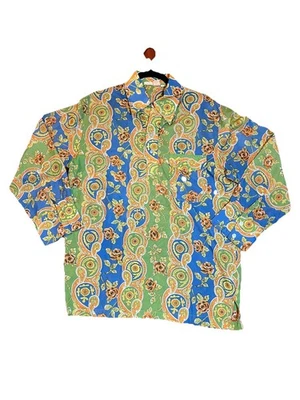 Camisa Para Hombre Skyre Años 70 Vintage Estampado Cicadélico Talla L Foto 1 de 4