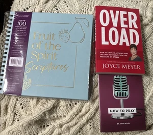 FRUIT OF THE SPIRIT SCRIPTURES Spiral BOOK How To Pray & Over Load JOYCE MEYER - Picture 1 of 8