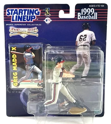 MLB Baseball Greg Maddox 1999 Hasbro Starting Lineup Extended Series Figure - Image 1 of 3