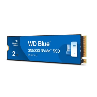 WD Blue SN5000 2TB NVMe SSD - M.2 2280 PCIe Gen4, 5150MB/s, nCache 4.0 Technolog - Image 1 of 4