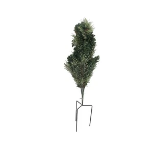 2pcs Xmas Tree Green PVC Artificial Xmas Tree With LED Lights Timer 3 Foot - Picture 1 of 3