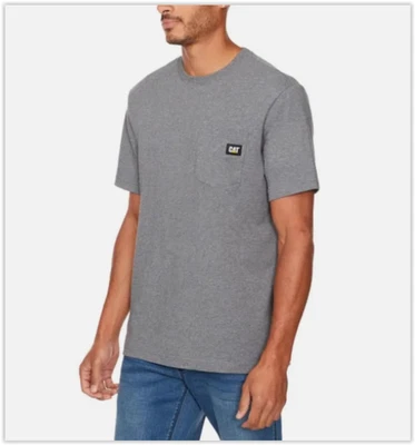 Новый с Ярлыками CAT Caterpillar мужской карман работы футболка, серый, XL - Изображение 1 из 4