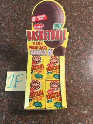 Caja de cera de baloncesto Fleer 1990 - 36 paquetes sellados Michael Jordan Larry Bird NBA 1F Foto 1 de 4