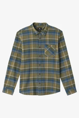 O'NEILL Redmond Lichen Green Plaid Flannel Long Sleeve Shirt New XL - Image 1 of 2