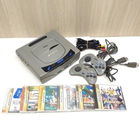 Japanese Sega Saturn Console Bundle with 2 Controllers & 6 Games Tested Working
