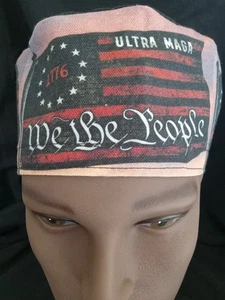 MAGA Skull Cap for Men. Elastic with Ties for a comfortable Fit. Patriotic. - Picture 1 of 3