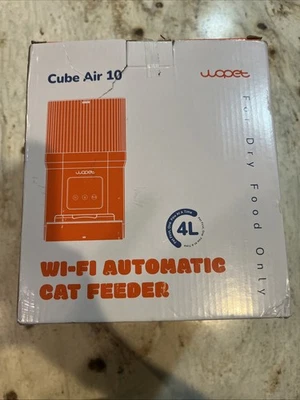 WOPET Automatic Cat Feeder 4L WiFi Cat Food Dispenser with APP Control White - Image 1 of 4