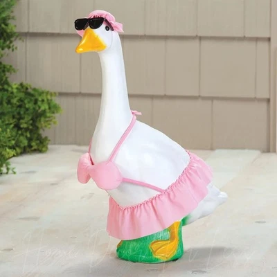 Traje de bikini rosa ganso con gafas de sol disfraz de verano para ganso grande 23"H Foto 1 de 4